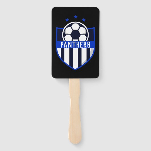 チームカスタム名または文字付きサッカーシールド ハンドファン (裏面)