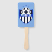 チームカスタム名または文字付きサッカーシールド ハンドファン (正面)