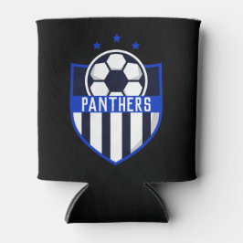 チームカスタム名または文字付きサッカーシールド 缶クーラー