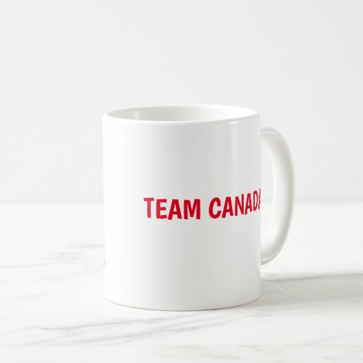 チームカナダの女性の漫画ファンを個人化して下さい コーヒーマグカップ (正面右)