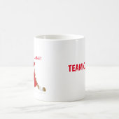 チームカナダの女性の漫画ファンを個人化して下さい コーヒーマグカップ (中央)