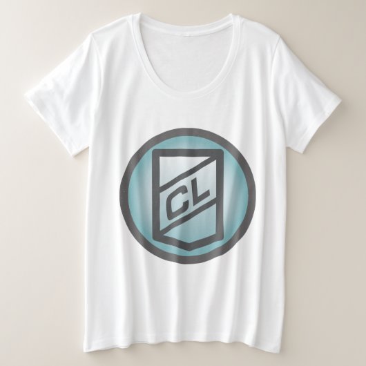 チームカムファンのためのCLのロゴ プラスサイズTシャツ (デザイン正面)