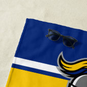 チームカラーとマスコットパーソナライズされた ビーチタオル (インサイチュ)