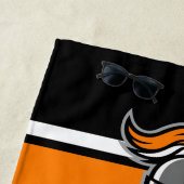 チームカラーとマスコットパーソナライズされた ビーチタオル (インサイチュ)