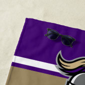 チームカラーとマスコットパーソナライズされた ビーチタオル (インサイチュ)