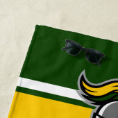 チームカラーとマスコットパーソナライズされた ビーチタオル (インサイチュ)