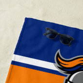 チームカラーとマスコットパーソナライズされた ビーチタオル (インサイチュ)