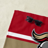 チームカラーとマスコットパーソナライズされた ビーチタオル (インサイチュ)