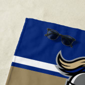 チームカラーとマスコットパーソナライズされた ビーチタオル (インサイチュ)