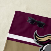 チームカラーとマスコットパーソナライズされた ビーチタオル (インサイチュ)