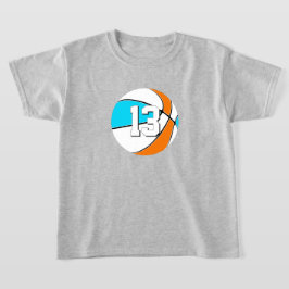 チームカラーと背番号のバスケットボールTシャツ Tシャツ