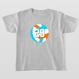 チームカラーと背番号のバレーボールTシャツ Tシャツ