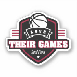 チームカラーの多いバスケットボール好き シール