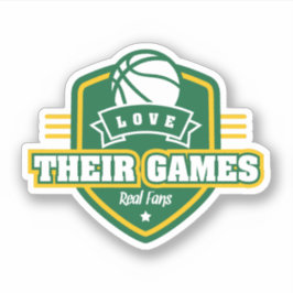 チームカラーの多いバスケットボール好き シール