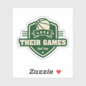 チームカラーの多いバスケットボール好き シール (シート)