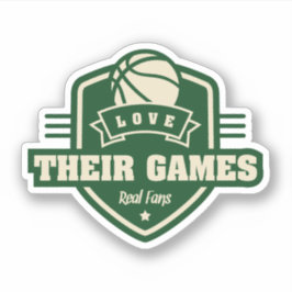 チームカラーの多いバスケットボール好き シール