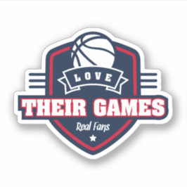 チームカラーの多いバスケットボール好き シール