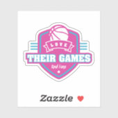 チームカラーの多いバスケットボール好き シール (シート)