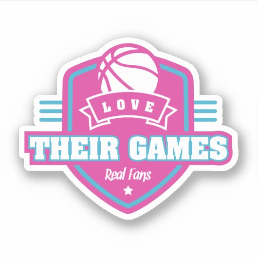 チームカラーの多いバスケットボール好き シール (正面)