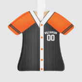 チームカラーカスタム野球ユニフォーム オーナメント (正面)
