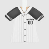 チームカラーカスタム野球ユニフォーム オーナメント (正面)