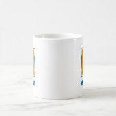 チームカラーズ モノグラム ネーム コーヒーマグカップ (中央)