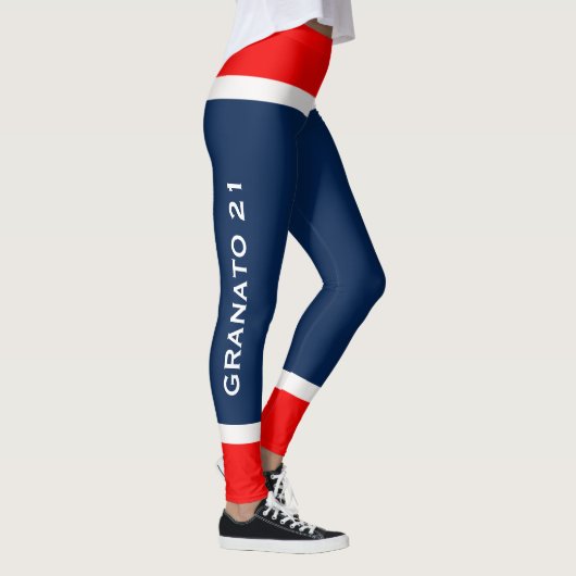 チームカラーパーソナライズされたアイスホッケーソックスレギンス レギンス (右)