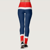 チームカラーパーソナライズされたアイスホッケーソックスレギンス レギンス (裏面)