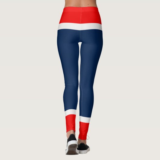 チームカラーパーソナライズされたアイスホッケーソックスレギンス レギンス (裏面)