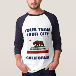 チームカリフォルニア州旗ラグランTシャツ Tシャツ