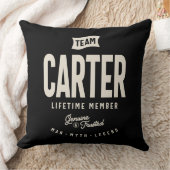 チームカーターの有効期間メンバパーソナライズされたー名 クッション (ブランケット)