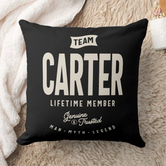 チームカーターの有効期間メンバパーソナライズされたー名 クッション (ブランケット)