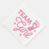チームガールかわいい女の子の赤ちゃんシャワー紙ナプキン (コーナー)