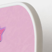 チームガールとベビーラトル性別リビール ピックルボールラケット (左詳細)