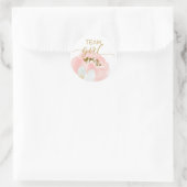 チームガールジェンダーがパーティーシールを明らかにする ラウンドシール (バッグ)