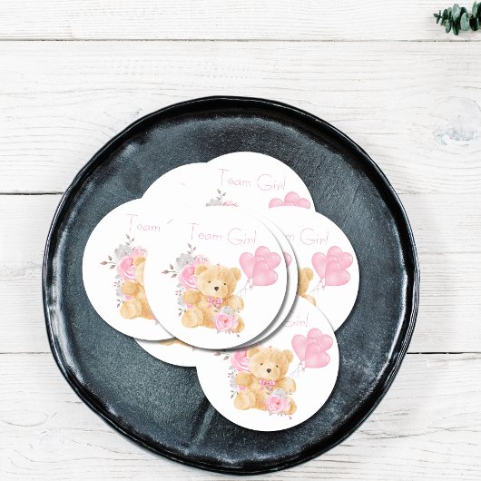 チームガールジェンダーがパーティー投票を明らかにする ラウンドシール