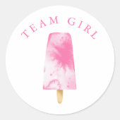 チームガールジェンダーがパーティー投票を表示 ラウンドシール (正面)