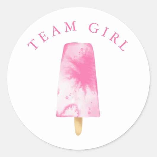 チームガールジェンダーがパーティー投票を表示 ラウンドシール (正面)