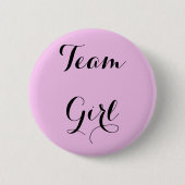 チームガールジェンダーの表示パーティーボタン 缶バッジ (正面)