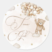 チームガールジェンダーの表示 ラウンドシール (正面)