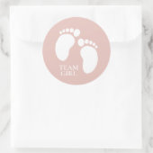 チームガールジェンダーパーティーゲームの装飾 ラウンドシール (バッグ)