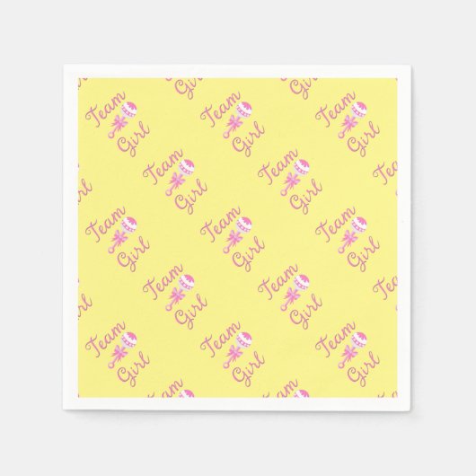 チームガールジェンダーリビールパーティーギア スタンダードカクテルナプキン (正面)