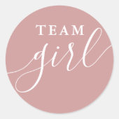 チームガールダスティバラピンクジェンダー投票を明らかにする ラウンドシール (正面)