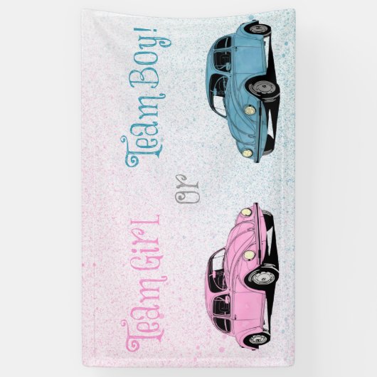 チームガールチーム男の子ジェンダーの表示 横断幕 (縦)