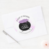 チームガールハロウィーンベビー醸造ジェンダーリビール ラウンドシール (封筒)