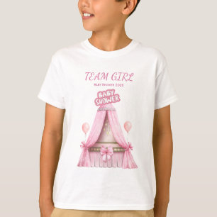 チームガールベビーシャワー2025家族服 Tシャツ