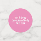 チームガールボーイピンクブルージェンダーリビールパーティーカスタム コンフェッティ (スモール正面)