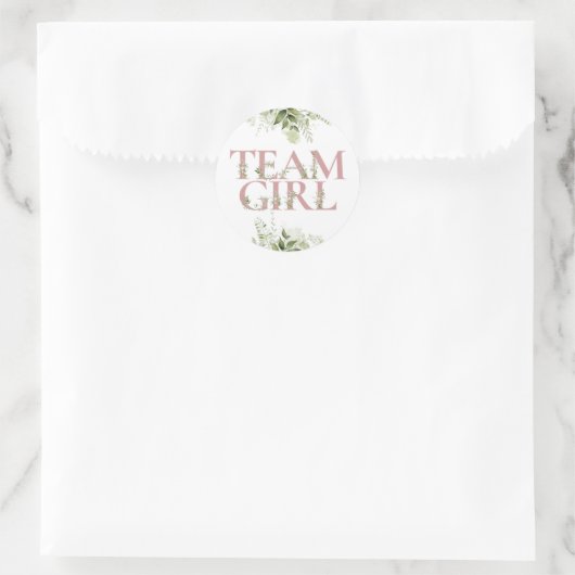 チームガール緑のフローラ性別が投票を明らかにする ラウンドシール (バッグ)