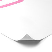 チームガール赤ちゃんシャワー性別パーティーピンク ポスター (角)