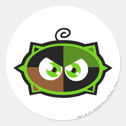 チームキコ湖のロゴ ラウンドシール (正面)